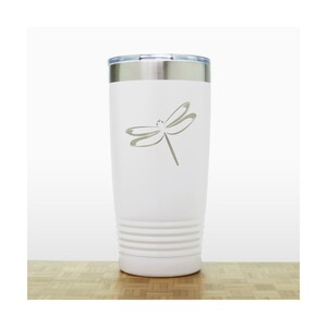 Dragonfly Engraved 20 oz Insulated Travel Mug Stainless Steel Polar Camel Tumbler Design 2 Free Personalization Available image 5