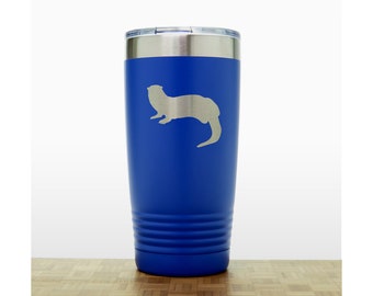 Otter Engraved  20oz Insulated Travel Mug - Animal Quality Personalized Stainless Steel Tumbler - Free Personalization
