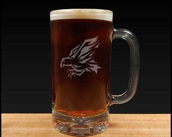 Hawk Beer Mug - Bird Personalized Gift - Free Personalization