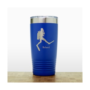 Scuba Diver Engraved Insulated  Travel Mug -  Scuba Diving Laser Engraved Travel Mug - Diving 20oz Polar Camel