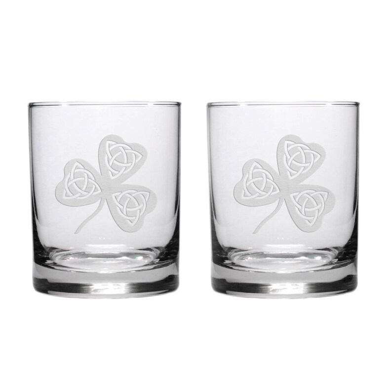 Verre à whisky 13 oz gravé trèfle celtique Personnalisation gratuite Cadeau personnalisé image 7