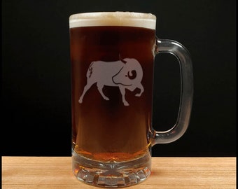 Bull Beer Mug - Animal Personalized Gift - Free Personalization