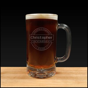 Groomsman Personalized Beer Mug - a Great Gift for Your Wedding Party ...