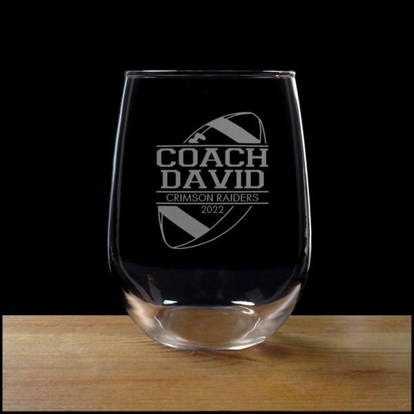 Football Wine Glass Etsy