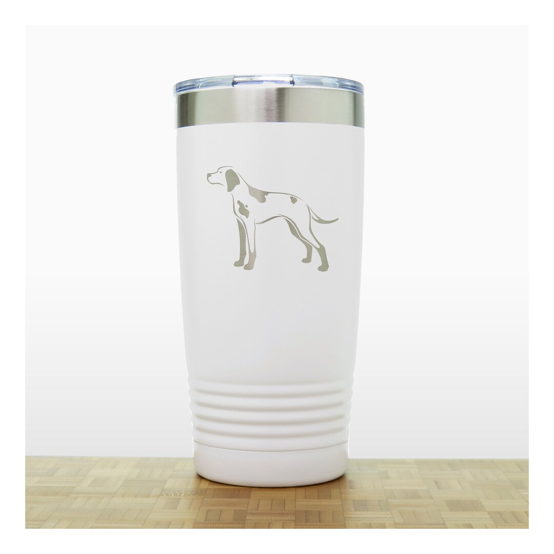 English Pointer Engraved Personalized 20oz Insulated Travel Mug Design