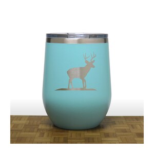 Stag 12oz Engraved Insulated Stemless Wine Tumbler Design 6 Animal Lovers Personalized Gift Free Personalization image 9