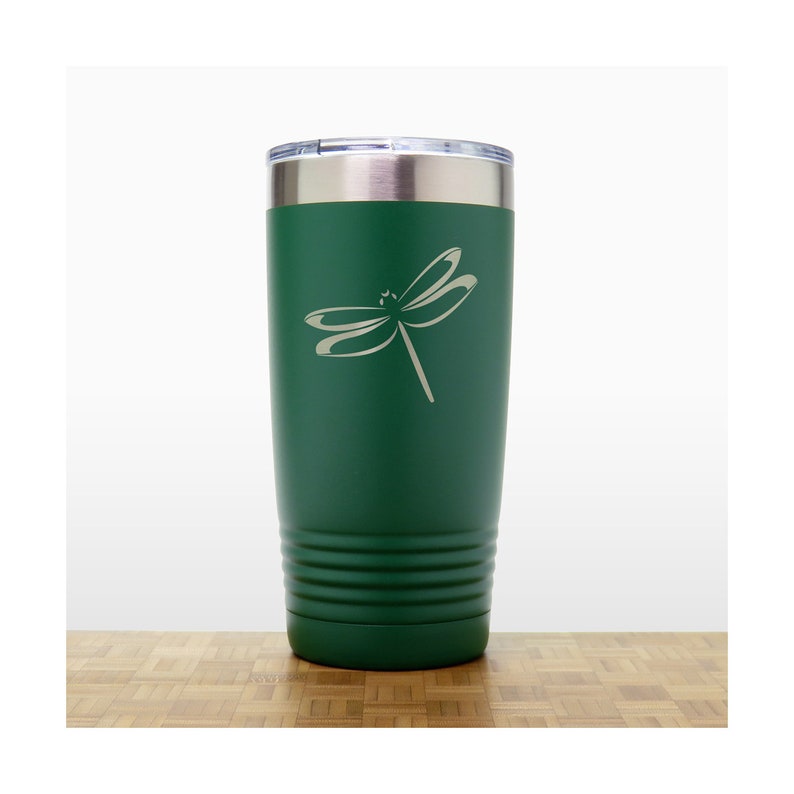 Dragonfly Engraved 20 oz Insulated Travel Mug Stainless Steel Polar Camel Tumbler Design 2 Free Personalization Available image 8