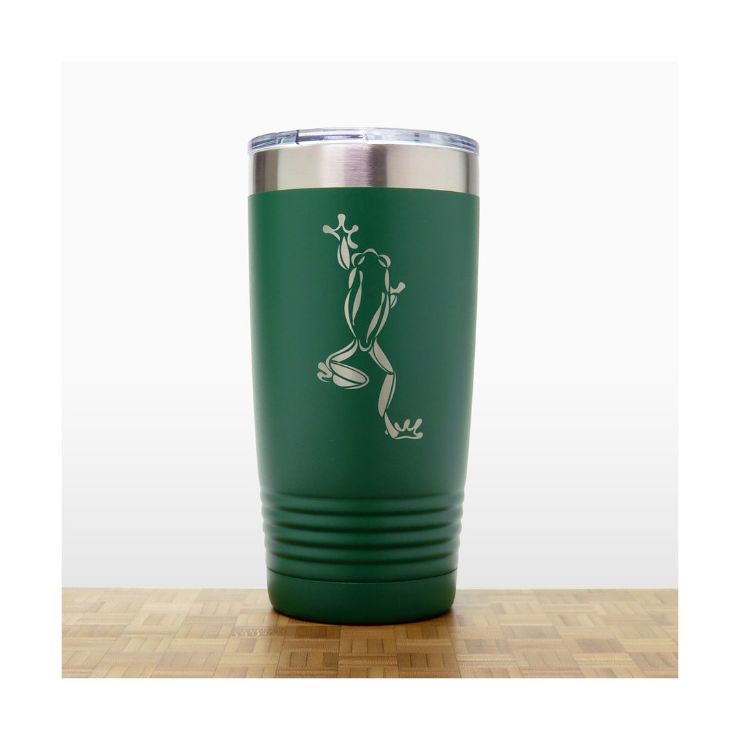 Frog Tumbler 20 oz Travel Coffee Mug Cute Frog Skinny Tumblers with Lid and  Straw Stainless Steel Insulated Coffee Cups Gift for Frog Lover 