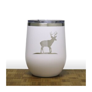 Stag 12oz Engraved Insulated Stemless Wine Tumbler Design 6 Animal Lovers Personalized Gift Free Personalization image 10