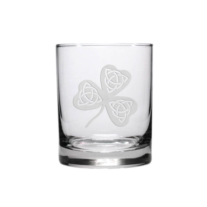 Verre à whisky 13 oz gravé trèfle celtique Personnalisation gratuite Cadeau personnalisé image 6