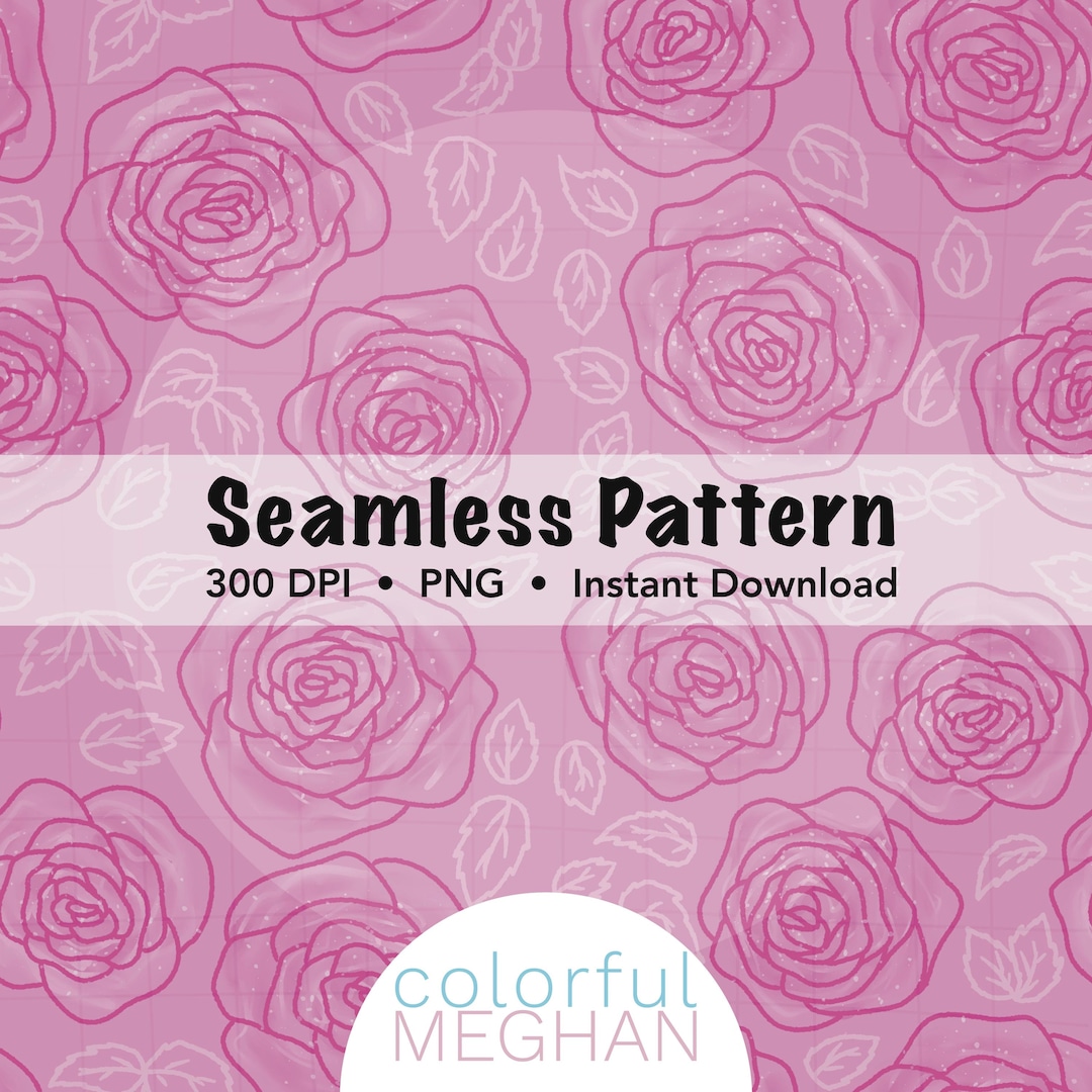 Pink Rosy Pattern | Rose Floral | Seamless File | Instant Download ...