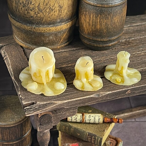 Dollhouse, Medieval, 3, Miniature, Candles, Spooky, Tudor, Halloween, Haunted, Vampire, Witch, Wizard, House, Castle, Dripping, Study, Aged