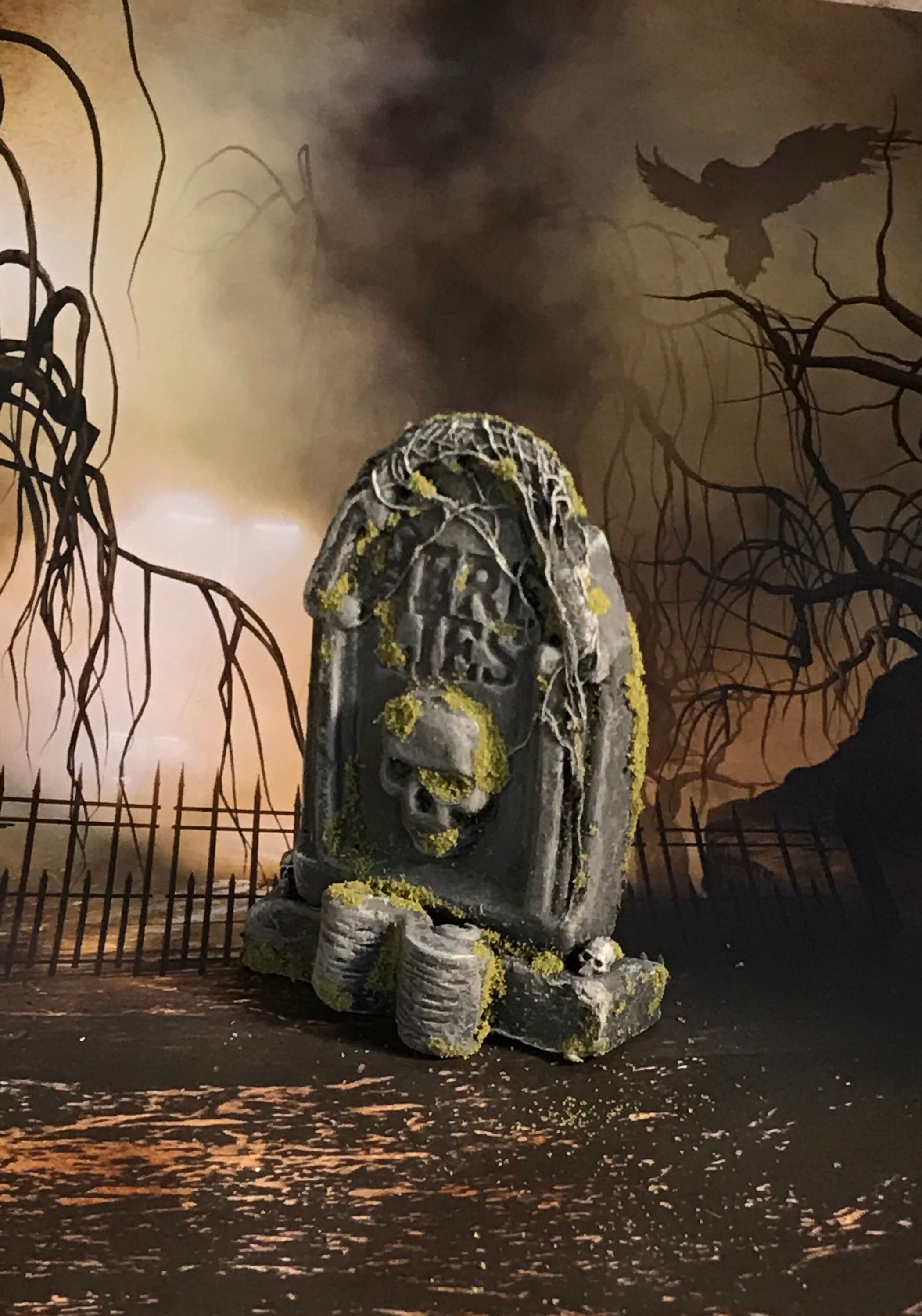 Dollhouse Miniature Spooky Gravestone Skulls Tombstone Etsy