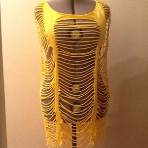 Sexy yellow beach cover up