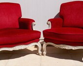 Pair of Vintage French Louis XV Bergere Armchairs inc Reupholstery (exc. fabric)