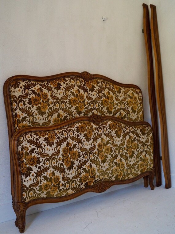 Vintage French Double Kingsize Bed Frame Inc Reupholstery Exc Fabric