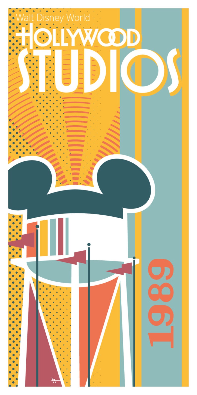 Walt Disney World Hollywood Studios Giclee Etsy