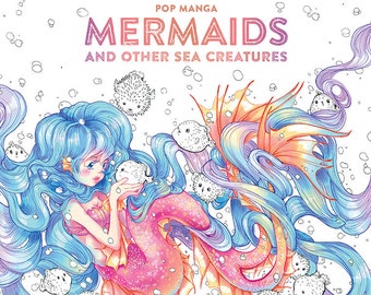 Pop Manga Mermaids and Other Sea Creatures Coloring Book