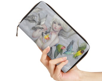 Flocks of Fortune Zippered Clutch