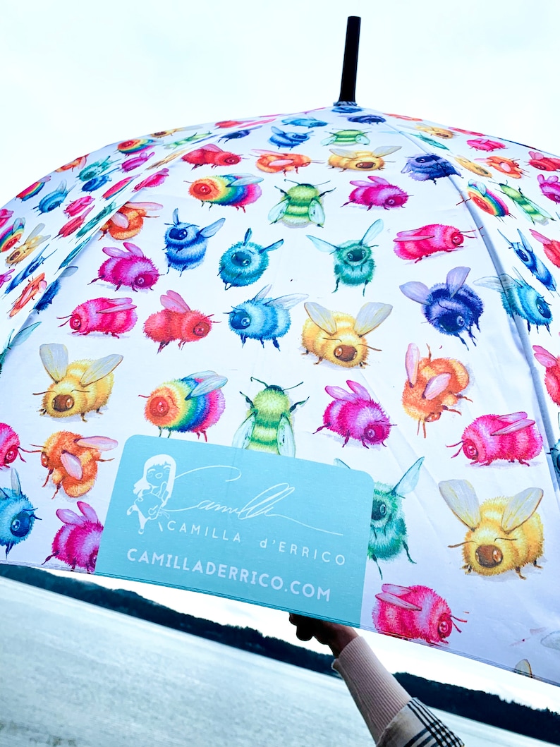 Parapluie abeille arc-en-ciel image 4