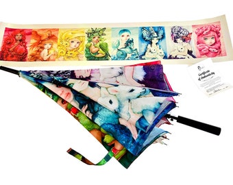 SET- Over the Rainbow Umbrella and Spectrum Sisters Ltd Edition Holofoil Print