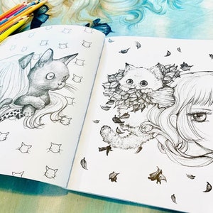 Pop Manga Cute and Creepy Coloring Book: Monster Girls & Ghosts - Etsy