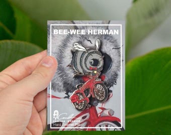 New! Bee-wee Herman Enamel Pin