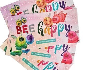 Bee Happy Bumper Sticker