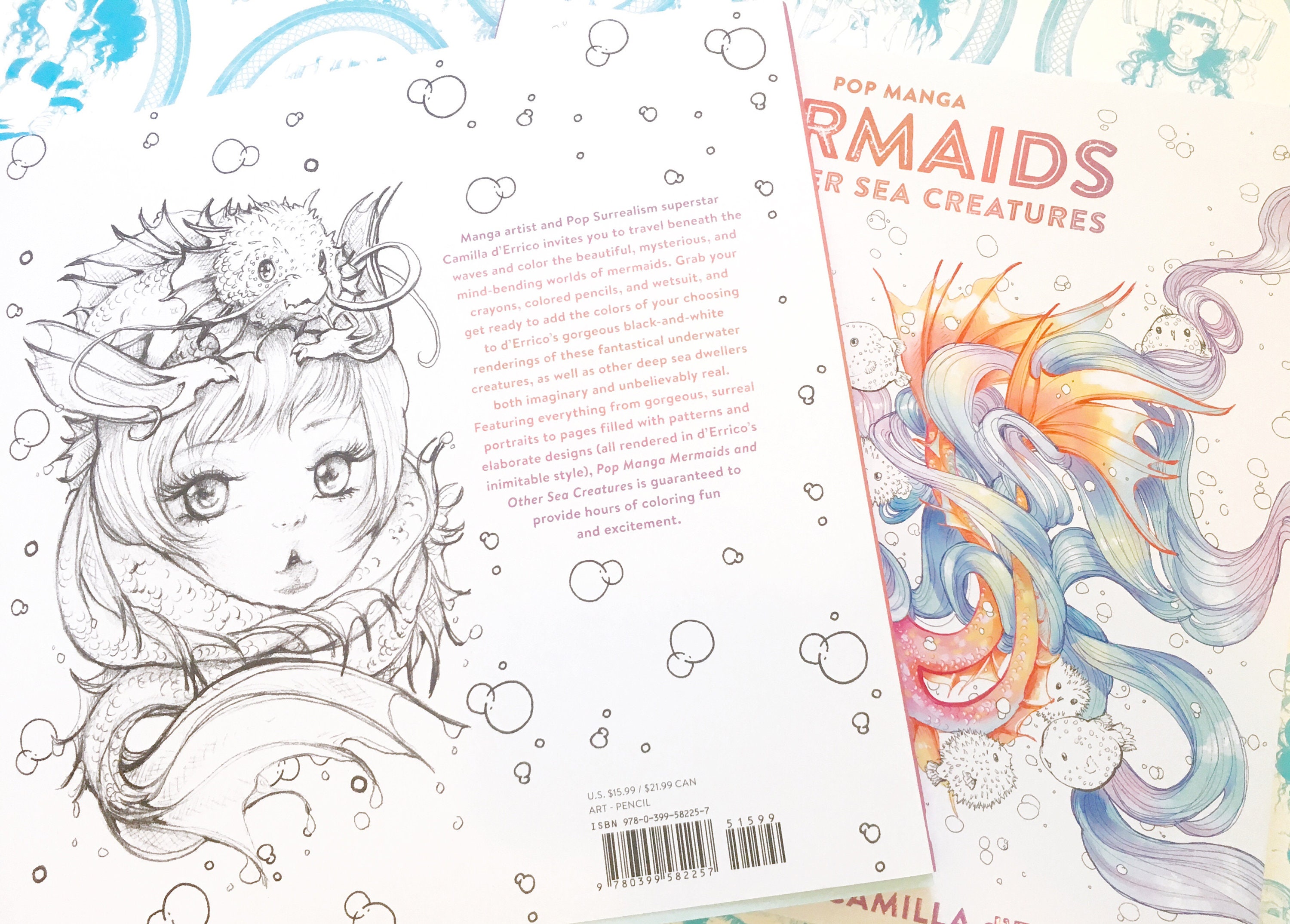 Pop Manga Mermaids and Other Sea Creatures Coloring Book | Etsy Canada