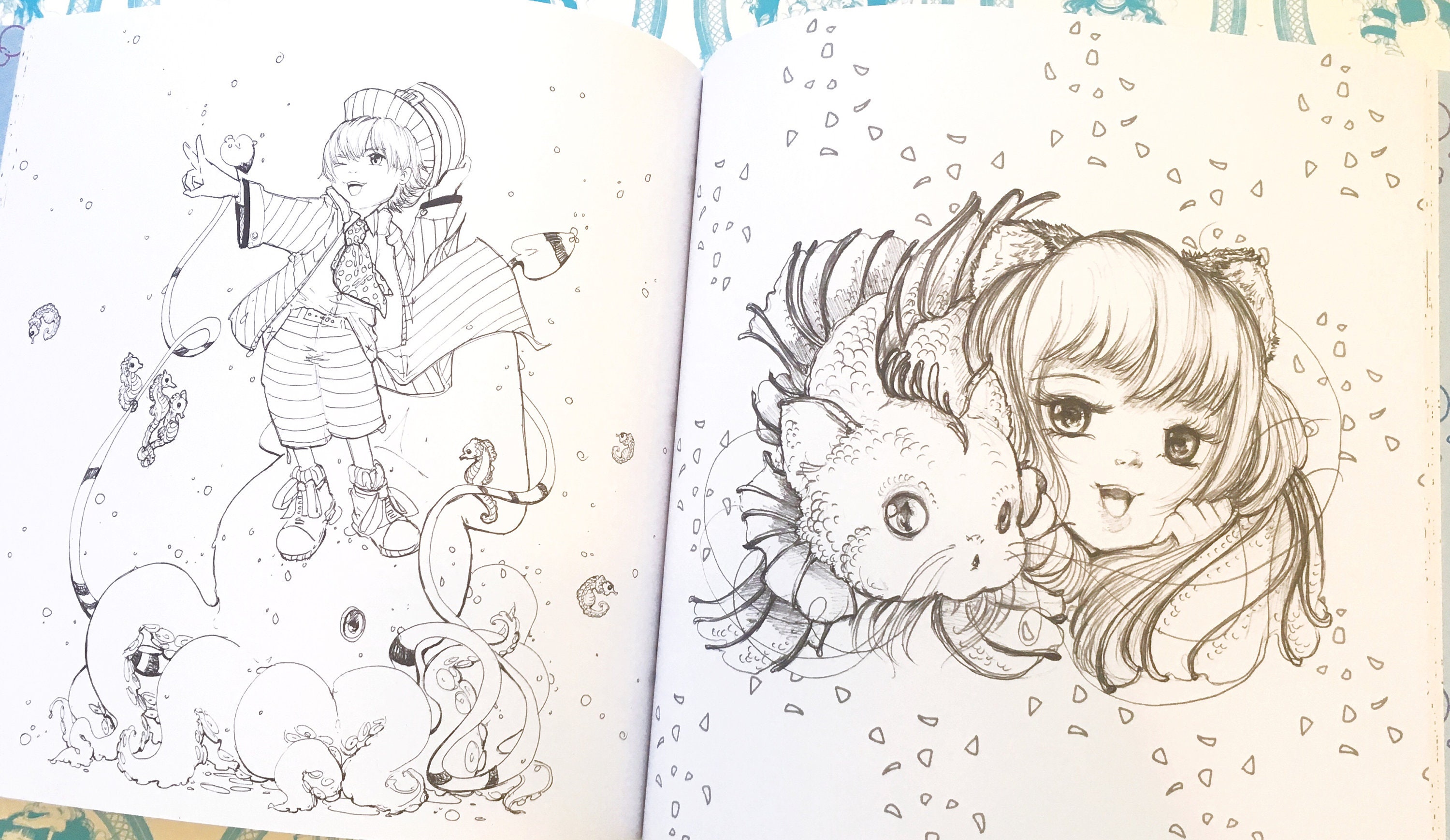 Pop Manga Mermaids and Other Sea Creatures Coloring Book - Etsy UK