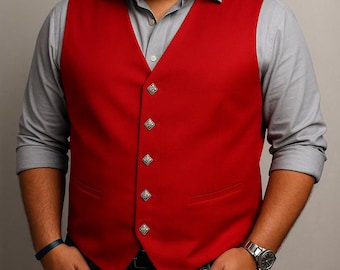Men's Simple Waistcoat - PDF Sewing Pattern - Sizes included: XXSmall to XLarge