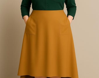Lange, hoge, lage rok - pdf-naaipatroon - XS van klein tot XXXLarge