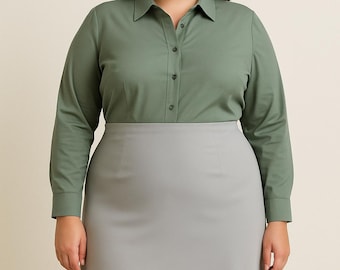 High Waist High Low Skirt - PDF Sewing Pattern - Sizes XSmall to XXXLarge