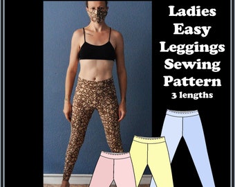 Ladies Easy 10 Step Leggings Sewing Pattern