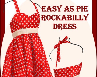 Sewing Pattern: Easy as Pie Rockabilly dress Size 6-12