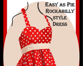 Sewing Pattern: Easy as Pie Rockabilly Dress ALL SIZES