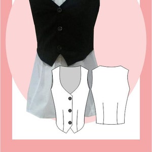 Sewing Pattern: Ladies Short Waistcoat