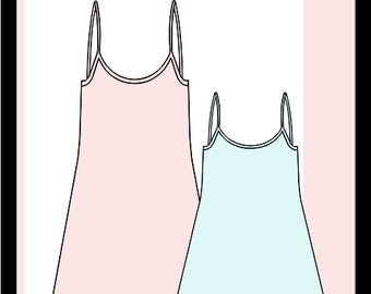 Sewing Pattern: Strap dress, 2 pattern pack
