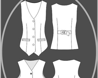 Sewing Pattern: Simple Waistcoats 2 pattern set