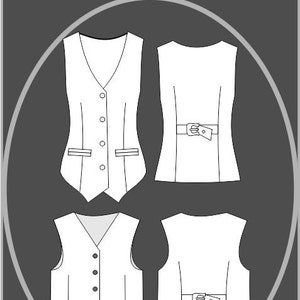 Sewing Pattern: Simple Waistcoats 2 pattern set