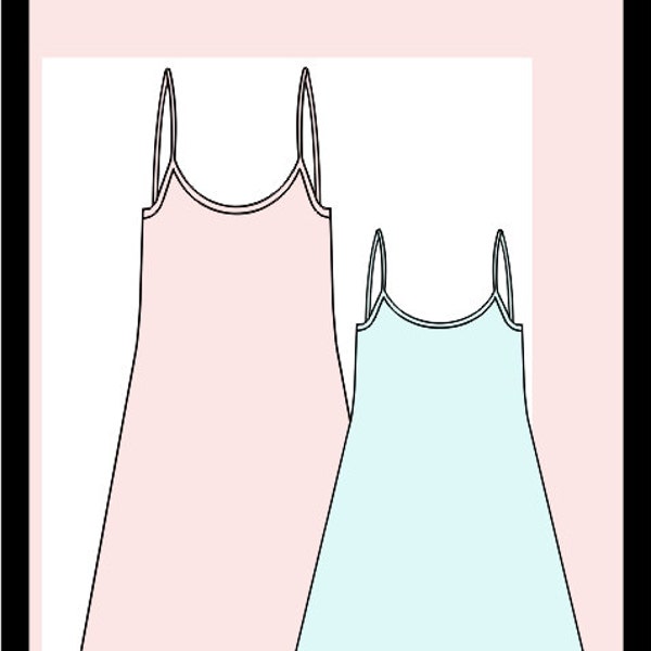 Sewing Pattern: Strap dress, 2 pattern pack