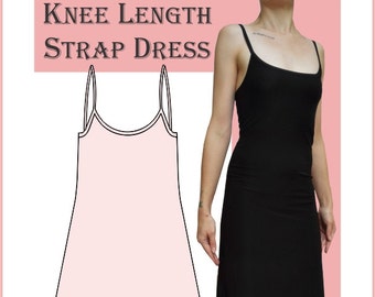 Sewing Pattern: Strap dress, knee length