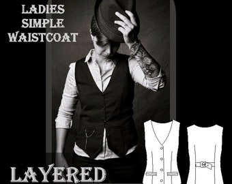 Sewing Pattern: Ladies Simple Waistcoat