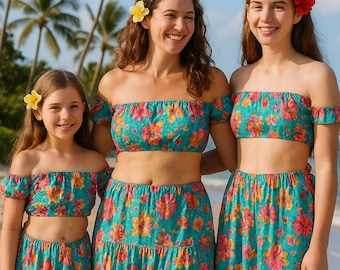 1970's Crop top - PDF Sewing Pattern - Sizes 1 year to adult XLarge