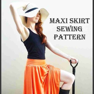 Easy Maxi Skirt - PDF Sewing Pattern - sizes XSmall to XLarge