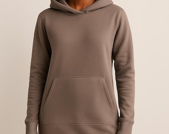 Hoodie Dress PDF Sewing Pattern - sizes XSmall to XXXlarge