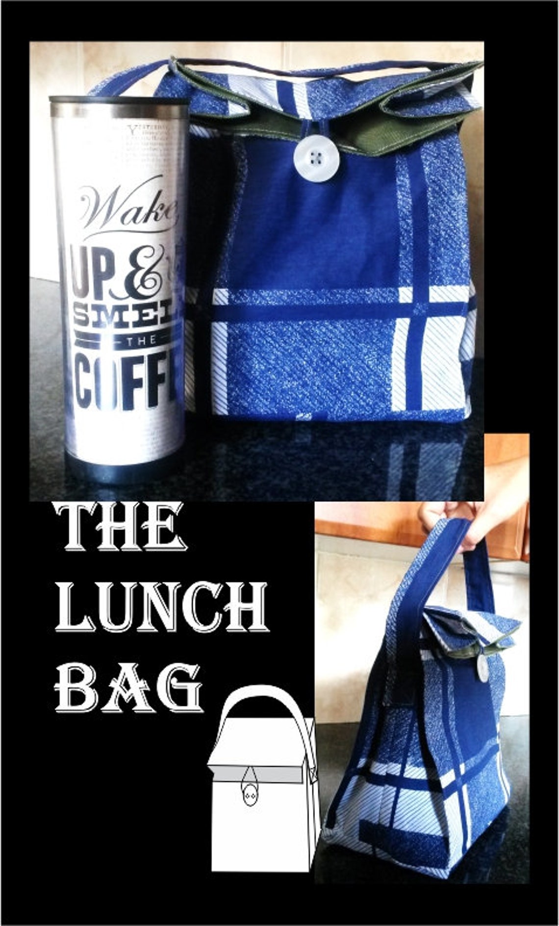 Easy Lunch Bag Sewing Pattern Etsy