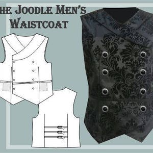 The Joodle Men's waistcoat digital sewing pattern image 1