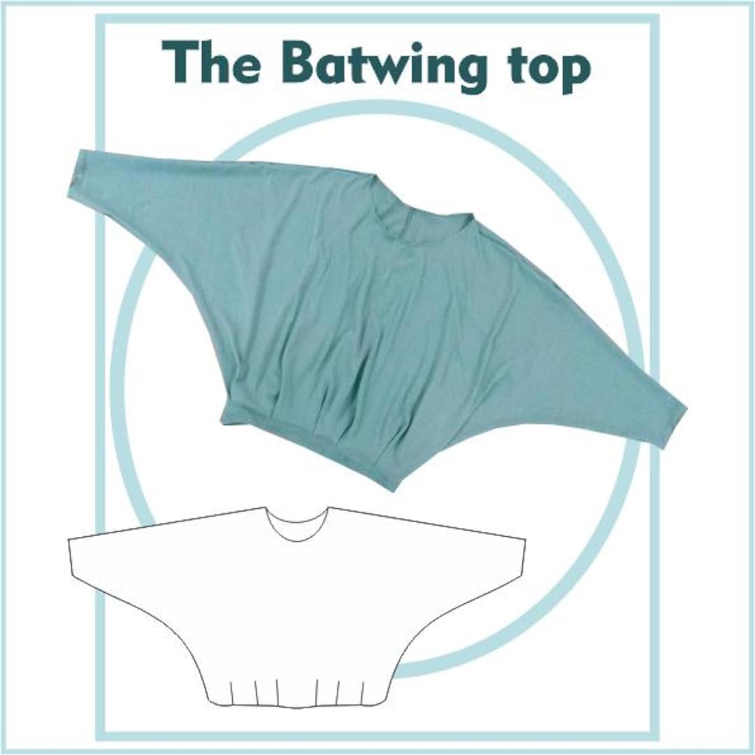 Batwing Top - PDF Sewing Pattern - Sizes Xsmall to Xxxlarge - Etsy New ...