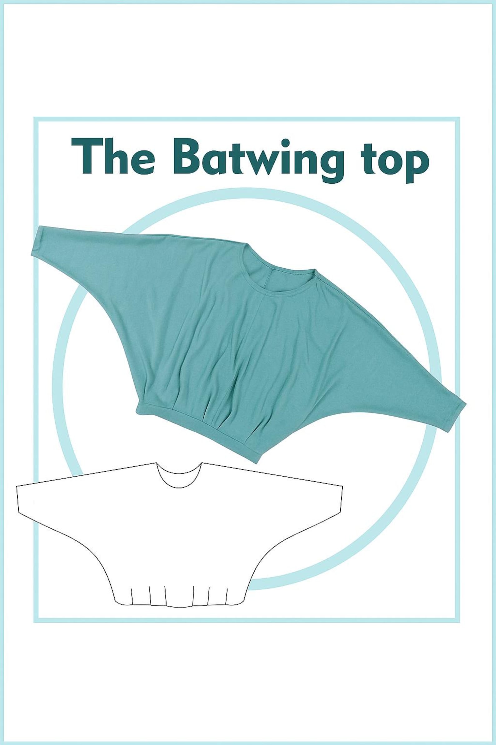 Batwing Top - PDF Sewing Pattern - Sizes Xsmall to Xxxlarge - Etsy